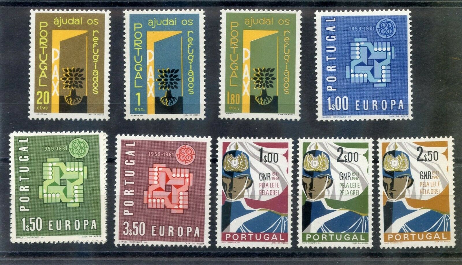Portugal Sc 848-50,75-7,80-2(mi 880-2,907-9,12-4)*&*f-vf Nh 1960-2   3 Sets $20