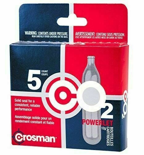 Crosman 12-gram Co2 Powerlet Cartridges With Air Rifles And Air Pistols 5 Count