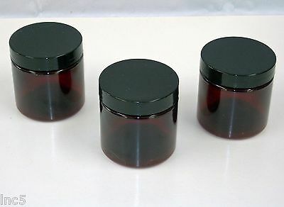 4oz Amber Pet Plastic Containers Jars W/ Lined Cap You Pick Qty Lot