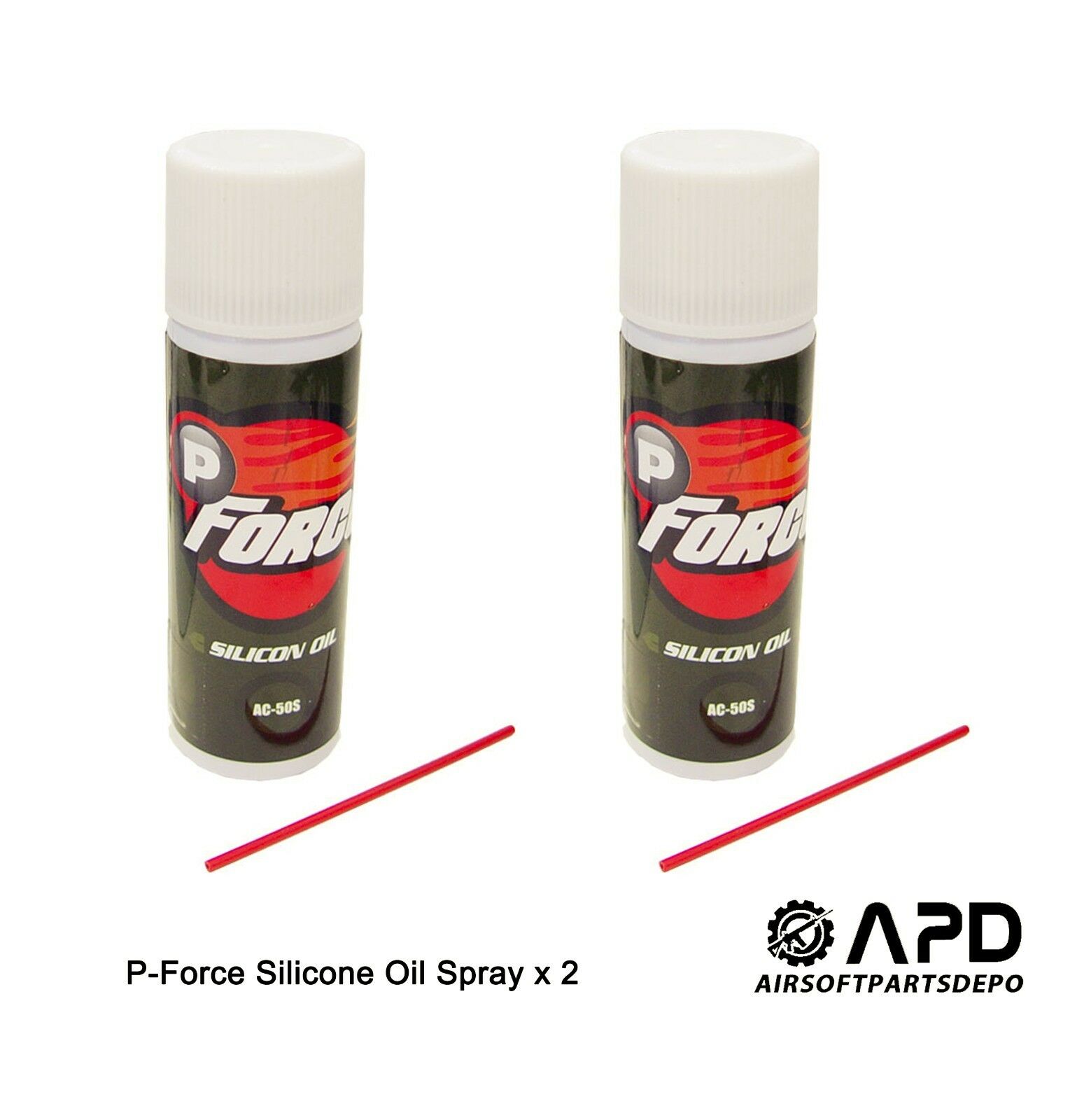 2 X P-force Silicone Lubricant Oil 50ml Airsoft Pistol Gun Rifle Spray Cleaner